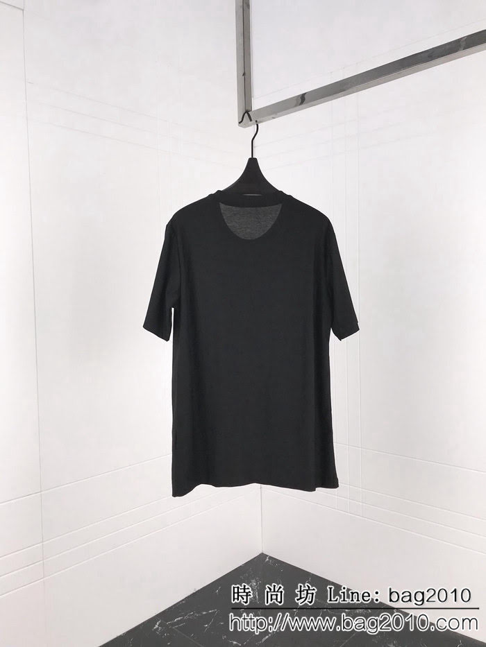 FENDI芬迪 19Ss新款燙鑽短袖Tee 毒蛇纏繞燙鑽 超閃Bling雙股絲光面料 男女同款 ydi2270